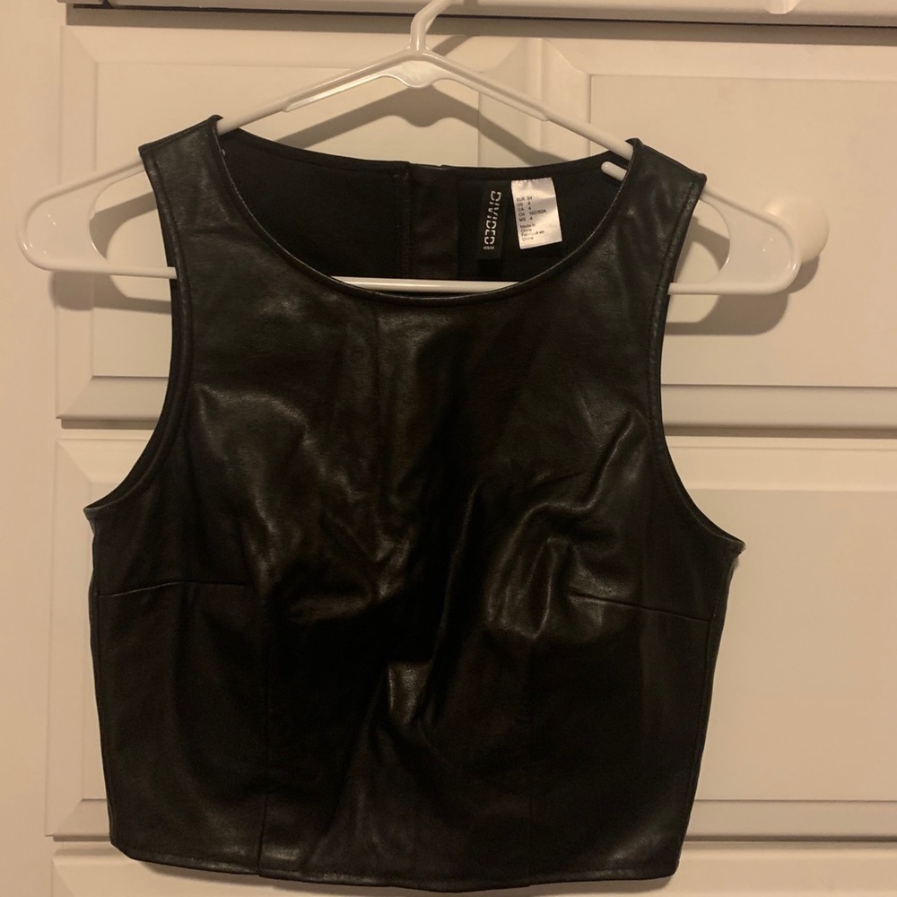 H&M Leather Cropped TopSOLD